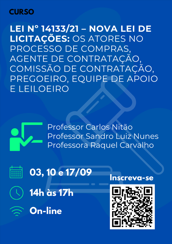 Lei nº 1413321 – Nova Lei de Licitações Os Atores no Processo de Compras, Agente de Contratação, Comissão de Contratação, Pregoeiro, Equipe de Apoio e Leiloeiro.png